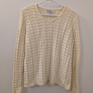 Butter Yellow Cotton Knit Spring Sweater Northern Reflections Medium